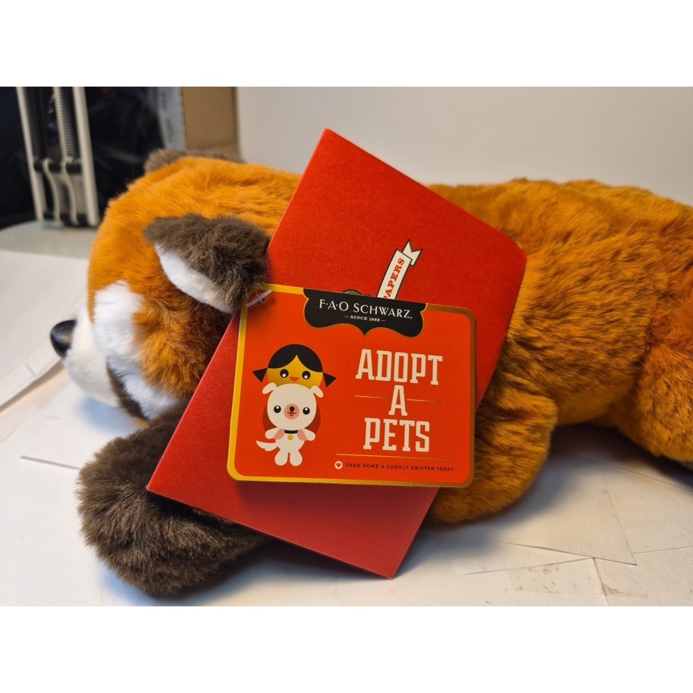FAO Schwartz Red Panda Stuffed Animal Plush 17" Adopt a Pet Soft